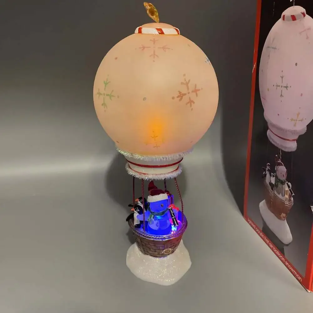 Christmas Lighted Hot Air Balloon w/ Snowman & Penguins by JC Penney Home Tested